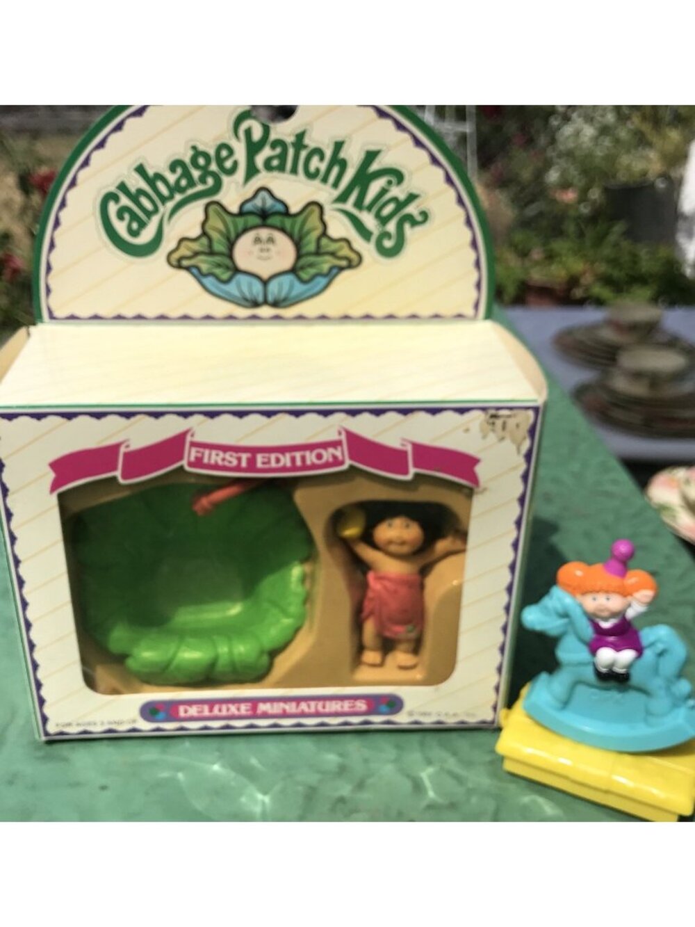 Vtg 80s CPK Cabbage Patch Kids First Edi 1984 Miniatures Doll Bathtub NOS & McD